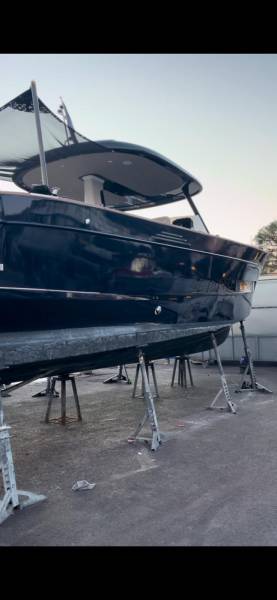 Luxury Yacht Wrap: Apreamare Gozzo Wrapped in Hexis Abyssal Blue – Monaco Marine Project